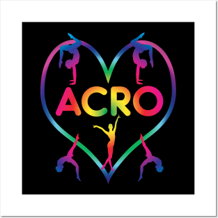 Rainbow Heart Acro Posters and Art